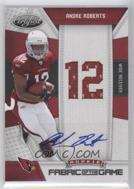 2010 Certified - Rookie Fabric of the Game - Die-Cut Jersey Number Signatures #26 - Andre Roberts /25