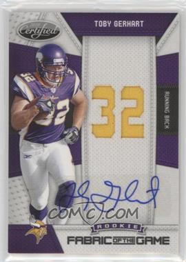 2010 Certified - Rookie Fabric of the Game - Die-Cut Jersey Number Signatures #28 - Toby Gerhart /25