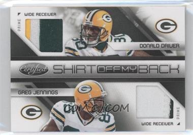 2010 Certified - Shirt Off My Back Combos - Prime #4 - Donald Driver, Greg Jennings /25