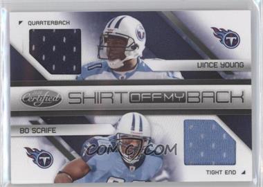 2010 Certified - Shirt Off My Back Combos #14 - Bo Scaife, Vince Young /100