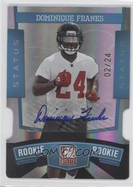 2010 Donruss Elite - [Base] - Light Blue Status Die-Cut Signatures #160 - Dominique Franks /24