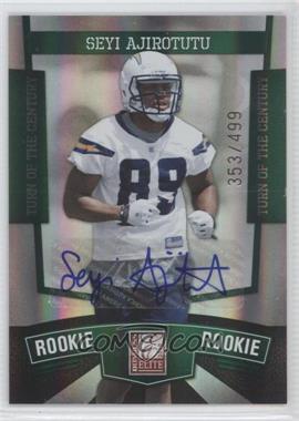 2010 Donruss Elite - [Base] - Turn of the Century Autographs #131 - Seyi Ajirotutu /499