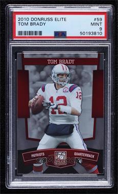 2010 Donruss Elite - [Base] #59 - Tom Brady [PSA 9 MINT]