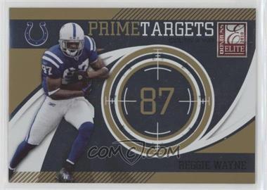 2010 Donruss Elite - Prime Targets - Gold #14 - Reggie Wayne /999