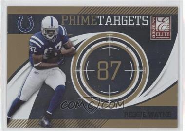 2010 Donruss Elite - Prime Targets - Gold #14 - Reggie Wayne /999