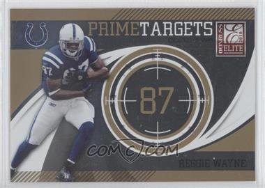 2010 Donruss Elite - Prime Targets - Gold #14 - Reggie Wayne /999