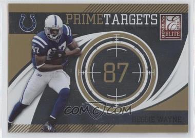 2010 Donruss Elite - Prime Targets - Gold #14 - Reggie Wayne /999