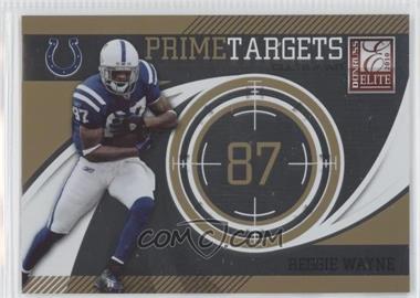 2010 Donruss Elite - Prime Targets - Gold #14 - Reggie Wayne /999