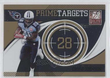 2010 Donruss Elite - Prime Targets - Gold #5 - Chris Johnson /999