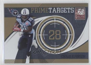 2010 Donruss Elite - Prime Targets - Gold #5 - Chris Johnson /999