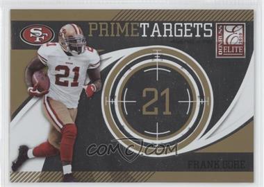 2010 Donruss Elite - Prime Targets - Gold #8 - Frank Gore /999