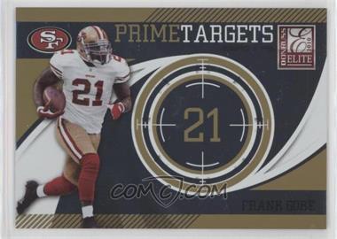 2010 Donruss Elite - Prime Targets - Gold #8 - Frank Gore /999