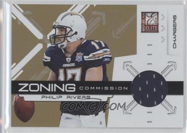 2010 Donruss Elite - Zoning Commission - Gold Jersey #13 - Philip Rivers /299