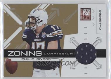 2010 Donruss Elite - Zoning Commission - Gold Jersey #13 - Philip Rivers /299