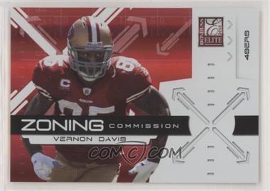 2010 Donruss Elite - Zoning Commission - Red #19 - Vernon Davis /49