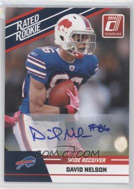 2010 Donruss Rated Rookie - Box Set [Base] - Autographs #24 - David Nelson