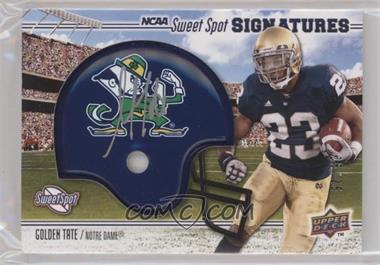 2010 NCAA Sweet Spot - [Base] - Variations #110.2 - Rookie Signatures - Golden Tate (Blue Helmet) /25 [EX to NM]