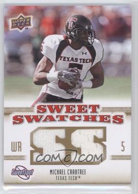 2010 NCAA Sweet Spot - Sweet Swatches #SSW-47 - Michael Crabtree