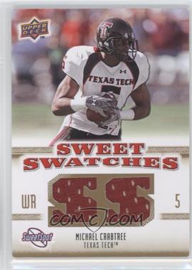 2010 NCAA Sweet Spot - Sweet Swatches #SSW-47 - Michael Crabtree