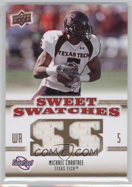 2010 NCAA Sweet Spot - Sweet Swatches #SSW-47 - Michael Crabtree