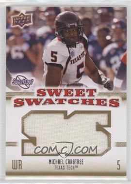 2010 NCAA Sweet Spot - Sweet Swatches #SSW-61 - Michael Crabtree [Noted]