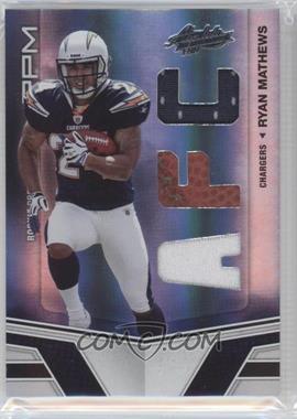 2010 Panini Absolute Memorabilia - [Base] - Die-Cut AFC/NFC #209 - Rookie Premiere Materials - Ryan Mathews /99