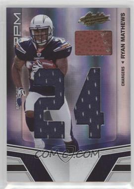 2010 Panini Absolute Memorabilia - [Base] - Spectrum Jumbo Die-Cut Jersey Number With Football #209 - Rookie Premiere Materials - Ryan Mathews /50 [Noted]