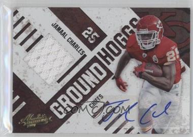 2010 Panini Absolute Memorabilia - Ground Hoggs - Materials Signatures #10 - Jamaal Charles /10