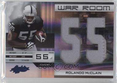 2010 Panini Absolute Memorabilia - War Room - Spectrum Jumbo Die-Cut Jersey Number Materials Prime #28 - Rolando McClain /15