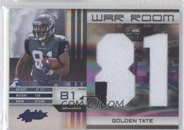 2010 Panini Absolute Memorabilia - War Room - Spectrum Jumbo Die-Cut Jersey Number Materials Prime #8 - Golden Tate /15