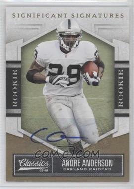 2010 Panini Classics - [Base] - Significant Signatures Gold #102 - Rookie - Andre Anderson /499