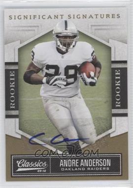 2010 Panini Classics - [Base] - Significant Signatures Gold #102 - Rookie - Andre Anderson /499