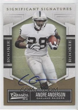 2010 Panini Classics - [Base] - Significant Signatures Gold #102 - Rookie - Andre Anderson /499