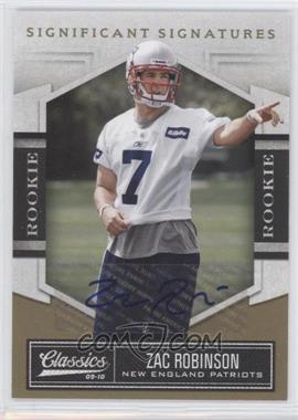 2010 Panini Classics - [Base] - Significant Signatures Gold #200 - Rookie - Zac Robinson /399