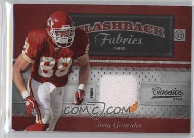 2010 Panini Classics - Flashback Fabrics - Prime #2 - Tony Gonzalez /200