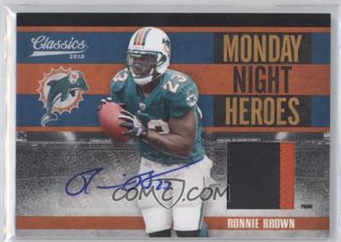 2010 Panini Classics - Monday Night Heroes - Jerseys Prime Signatures #3 - Ronnie Brown /5