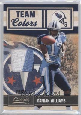 2010 Panini Classics - Team Colors - Materials Prime #15 - Damian Williams /50