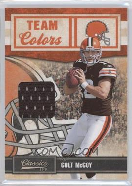 2010 Panini Classics - Team Colors - Materials #14 - Colt McCoy /299