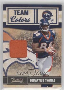 2010 Panini Classics - Team Colors - Materials #16 - Demaryius Thomas /299