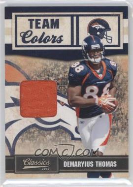 2010 Panini Classics - Team Colors - Materials #16 - Demaryius Thomas /299