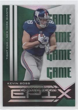 2010 Panini Epix - Epix - Game Emerald #18 - Kevin Boss