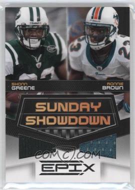 2010 Panini Epix - Sunday Showdown Materials #12 - Ronnie Brown, Shonn Greene /110