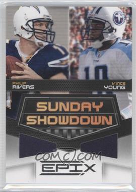 2010 Panini Epix - Sunday Showdown Materials #8 - Vince Young, Philip Rivers /200