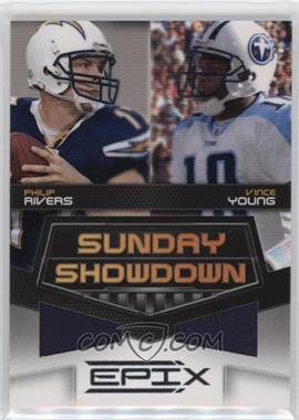 2010 Panini Epix - Sunday Showdown Materials #8 - Vince Young, Philip Rivers /200