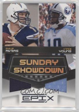 2010 Panini Epix - Sunday Showdown Materials #8 - Vince Young, Philip Rivers /200