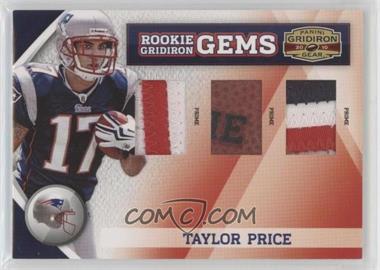 2010 Panini Gridiron Gear - [Base] - Trios Materials Prime #279 - Rookie Gridiron Gems - Taylor Price /50