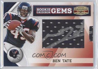 2010 Panini Gridiron Gear - [Base] #268 - Rookie Gridiron Gems - Ben Tate /205