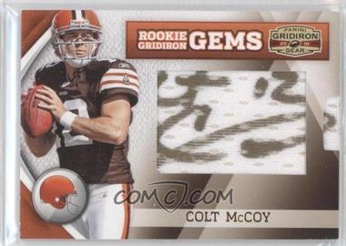 2010 Panini Gridiron Gear - [Base] #275 - Rookie Gridiron Gems - Colt McCoy /255