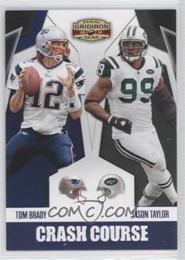 2010 Panini Gridiron Gear - Crash Course - Platinum #8 - Tom Brady, Jason Taylor /25