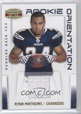 2010 Panini Gridiron Gear - Rookie Orientation - Materials #31 - Ryan Mathews /100